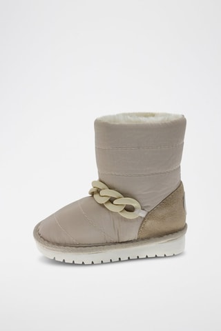 Gevoerde Enkellaarzen Beige