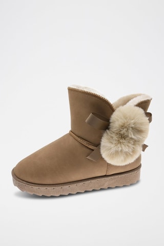 Gevoerde Enkellaarzen Camel