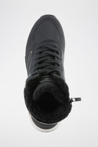 Hoge Gevoerde Sneakers Zwart