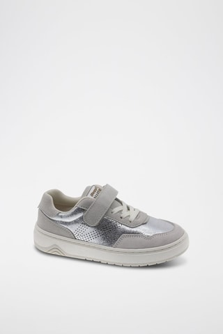 Leren Sneakers - Zilverkleurig