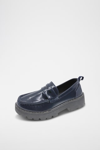 Platform Mocassins - Marineblauw