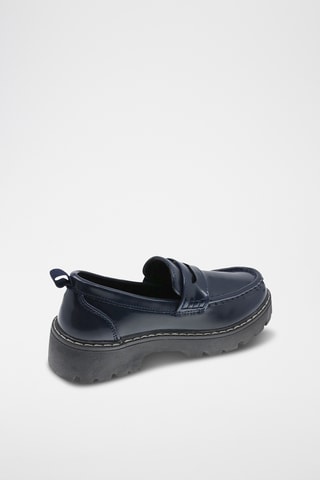 Platform Mocassins - Marineblauw