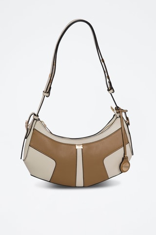 Sac porté épaule Rodhes - Blanc et marron clair