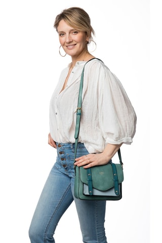 Sac bandoulière Berlin - Bleu canard et vert