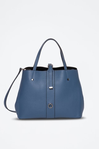 Sac à main en croûte de cuir Mizan - Bleu