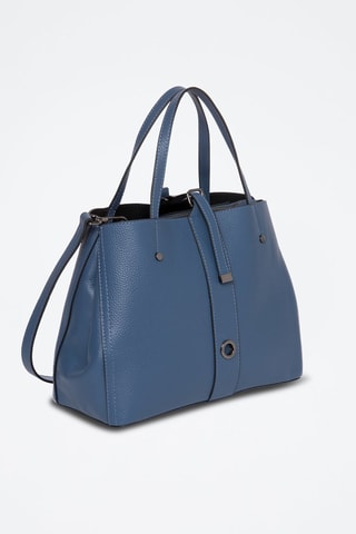 Sac à main en croûte de cuir Mizan - Bleu