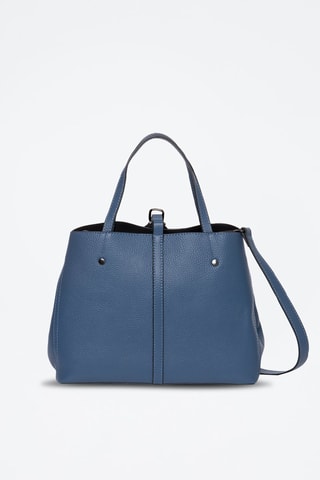 Sac à main en croûte de cuir Mizan - Bleu