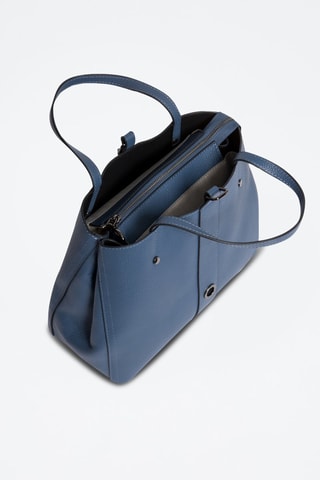 Sac à main en croûte de cuir Mizan - Bleu