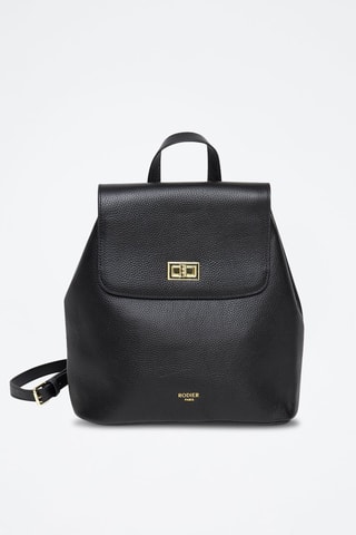 Sac à dos en croûte de cuir Pacha - Noir