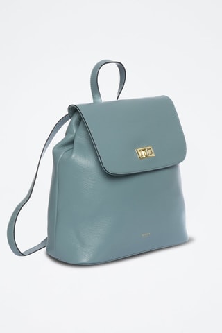 Sac à dos en croûte de cuir Pacha - Bleu