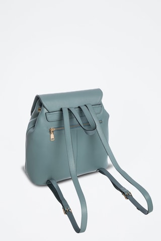Sac à dos en croûte de cuir Pacha - Bleu