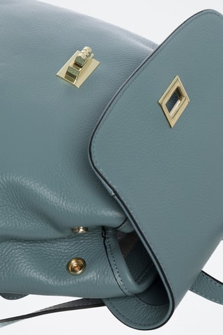Sac à dos en croûte de cuir Pacha - Bleu