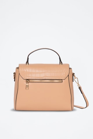 Sac bandoulière en cuir Corner - Beige