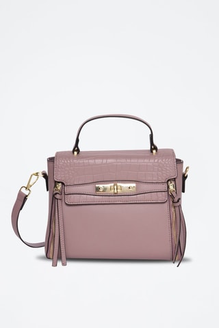Sac bandoulière en cuir Corner - Violet