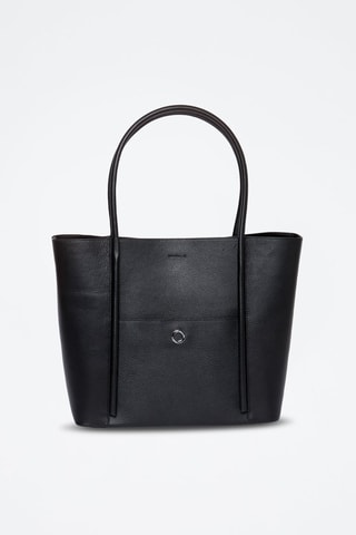 Sac porté épaule en cuir - Noir