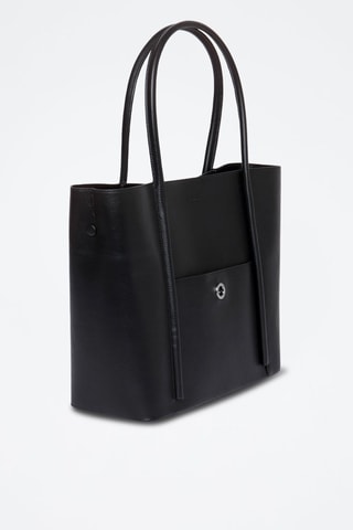 Sac porté épaule en cuir - Noir