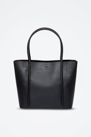 Sac porté épaule en cuir - Noir