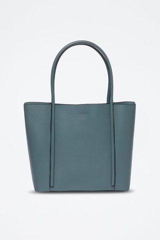 Sac porté épaule en cuir - Bleu