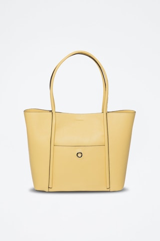 Sac porté épaule en cuir - Jaune