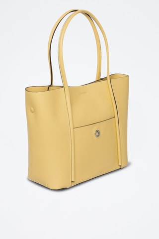 Sac porté épaule en cuir - Jaune