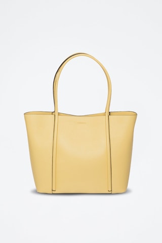 Sac porté épaule en cuir - Jaune