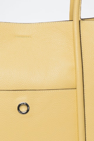 Sac porté épaule en cuir - Jaune