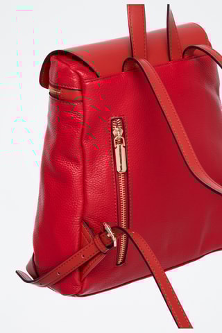 Sac à dos en cuir Marjolaine - Rouge