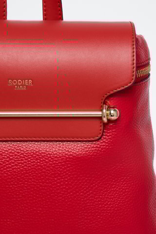 Sac à dos en cuir Marjolaine - Rouge
