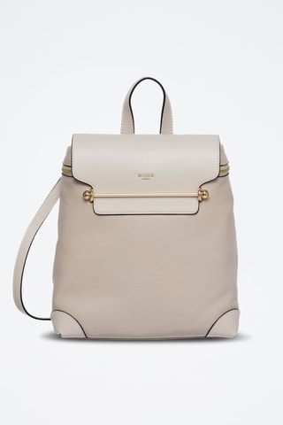 Sac à dos en cuir Marjolaine - Beige clair