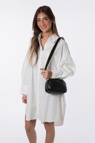 Sac bandoulière en cuir Tempête - Noir