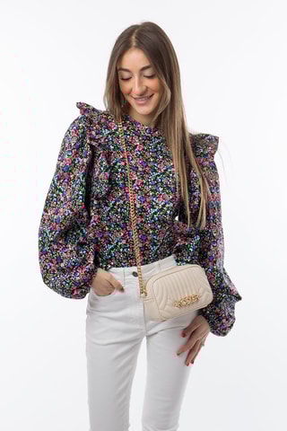 Sac bandoulière Kiwi - Blanc et doré