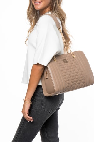 Sac porté épaule matelassé Cambon - Marron clair