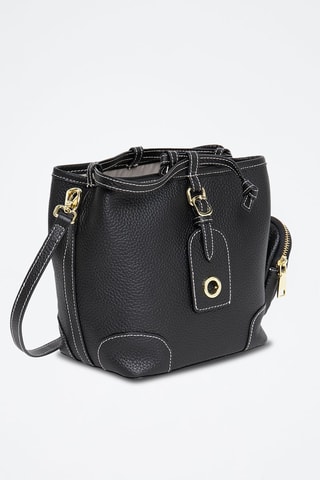 Sac bandoulière en cuir Love - Noir