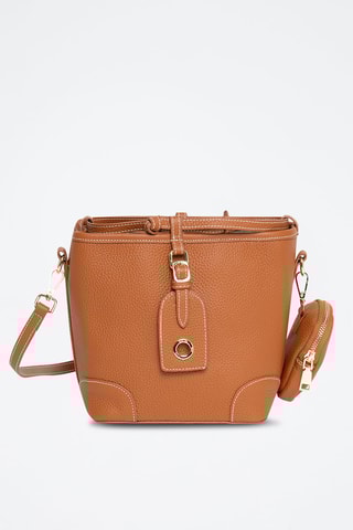 Sac bandoulière en cuir Love - Camel
