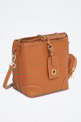 Sac bandoulière en cuir Love - Camel