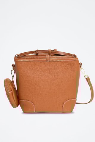 Sac bandoulière en cuir Love - Camel
