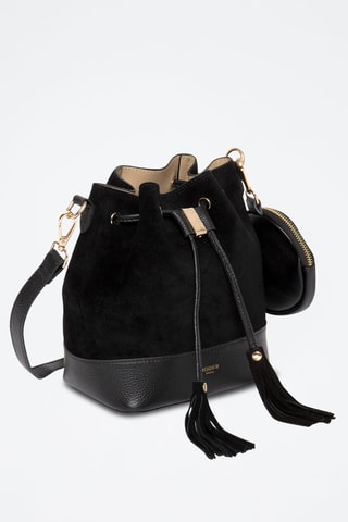 Sac seau en cuir Pochon - Noir