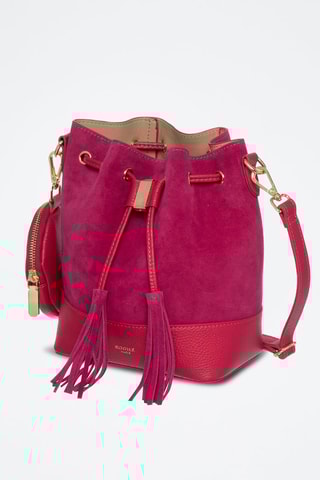 Sac seau en cuir Pochon - Fuchsia