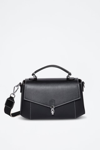 Sac bandoulière en cuir Bingo - Noir