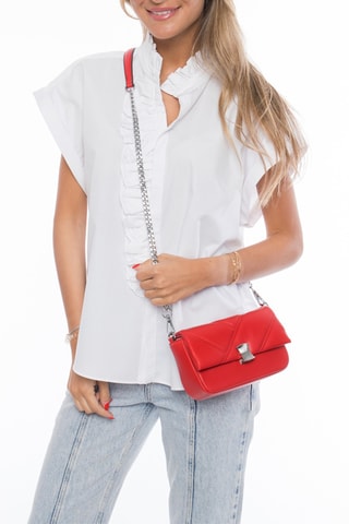 Sac bandoulière en cuir Canon - Rouge