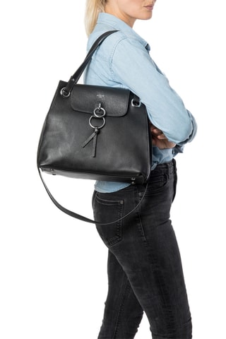 Sac porté épaule en cuir Panache - Noir
