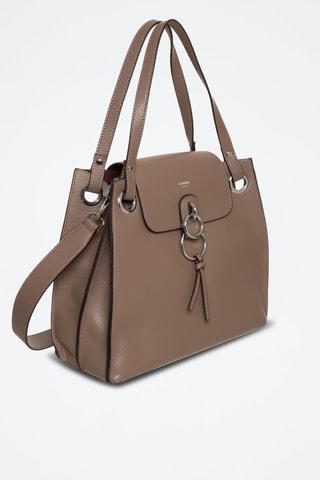 Sac porté épaule en cuir Panache - Taupe