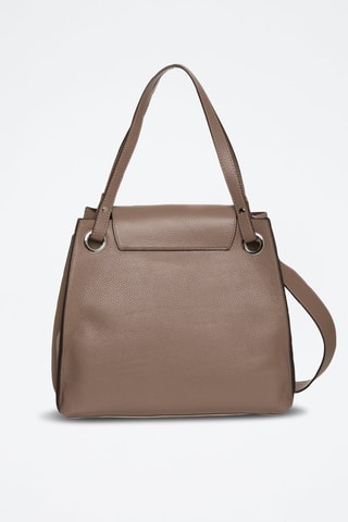 Sac porté épaule en cuir Panache - Taupe
