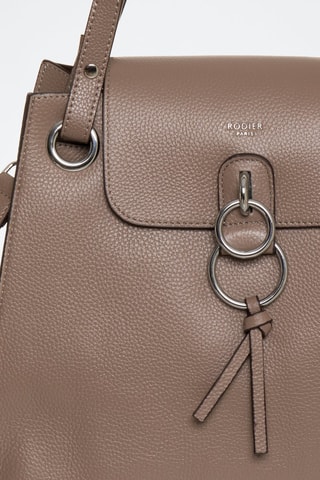 Sac porté épaule en cuir Panache - Taupe