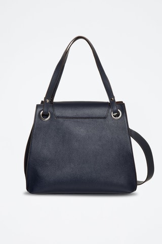 Sac porté épaule en cuir Panache - Bleu marine