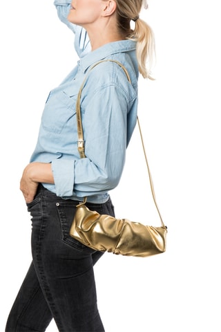 Sac porté épaule en cuir Kiproco - Doré