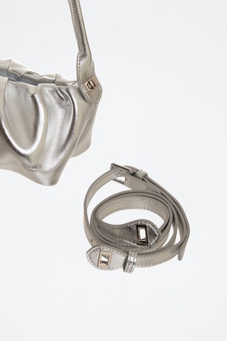 Sac porté épaule en cuir Kiproco - Argenté