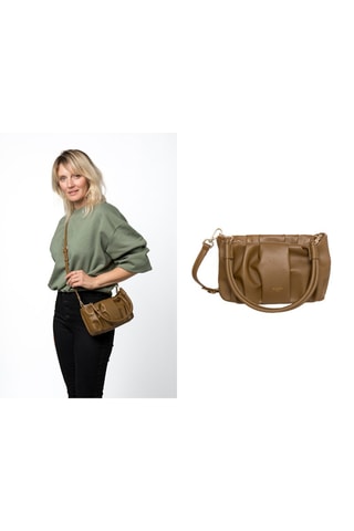 Sac bandoulière en cuir Allure - Marron clair