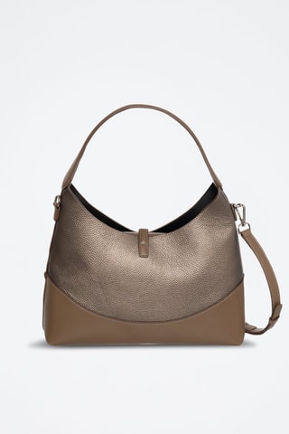 Sac porté épaule et pochette en cuir Cornus - Marron
