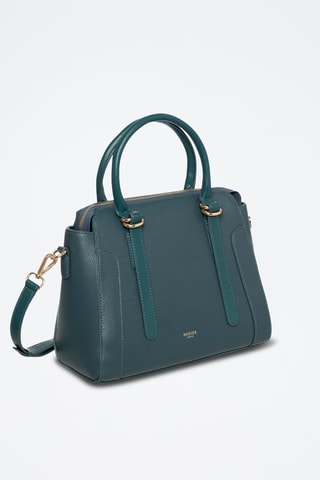 Sac à main en cuir Comete - Bleu canard